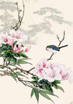 花鸟唯美中式玄关过道