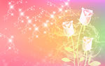 梦幻玫瑰花水渍星光电视背景墙