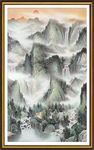 竖幅山水画