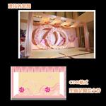 裸粉色婚礼迎宾区