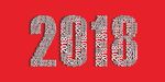 2018跨年创意数字立体字