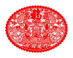 鱼跃龙门剪纸