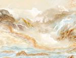流水生财山水大理石纹理背景墙