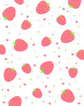 粉色草莓信纸背景图片
