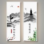 中国风 瑜伽挂画图片