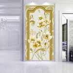 欧式简约花纹图案玄关背景墙