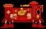 新年春节高档门头舞台设计