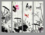 国画荷花