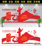 十九大精神文化墙党建展板