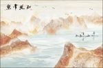 简欧大理石山水知足常乐石纹山水