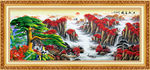 迎客松山水画