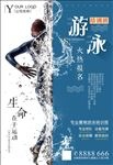 创意游泳培训班招生海报
