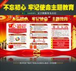 不忘初心牢记使命主题教育展板