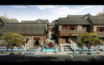 古街景观效果图