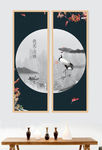 中国风圆形装饰画