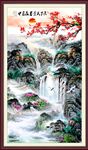 竖幅山水画