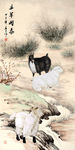 三羊开泰国画