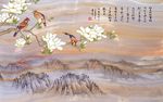 大理石 玉兰花