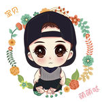 手绘男孩
