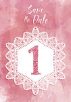 婚礼粉色系桌卡设计