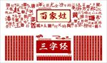 百家姓文化墙 三字经文化墙