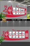 红色扬帆起航企业文化墙