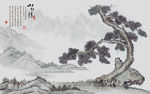 手绘松树