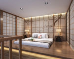 酒店日式卧室  现代简约日式卧