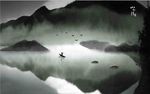 山水情新中式意国画山水背景墙