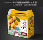 枇杷包装 枇杷礼盒 展开图