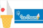 雪糕矢量英文字体设计卡通冰淇淋