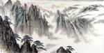山河风景国画