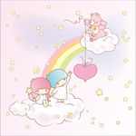 双子星矢量图小熊彩虹星星爱心