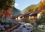 水景河道石头古建建筑图
