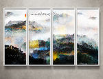 新中式水墨山水抽象山水画