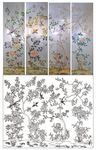 精彩教堂牡丹花鸟