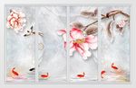花朵鲤鱼移门