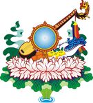 藏族图案  三弦琴