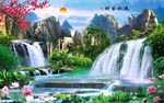 山水背景墙