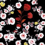 矢量图 四色花 手绘花 分层图