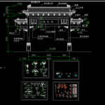 牌坊立面图 牌坊施工图