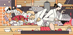 厨师厨房餐厅炒菜锅烹调日料插图