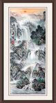 山水瀑布