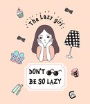 女孩可爱清新插画