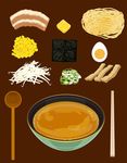 面条食材矢量素材