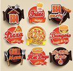 烧烤快餐美食LOGO矢量素材