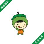 可爱卡通椰子矢量造型图图片