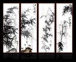 国画 竹子