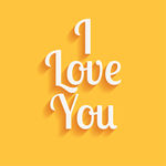 I LOVE YOU黄色背景