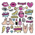 摇滚女孩时尚贴图素材